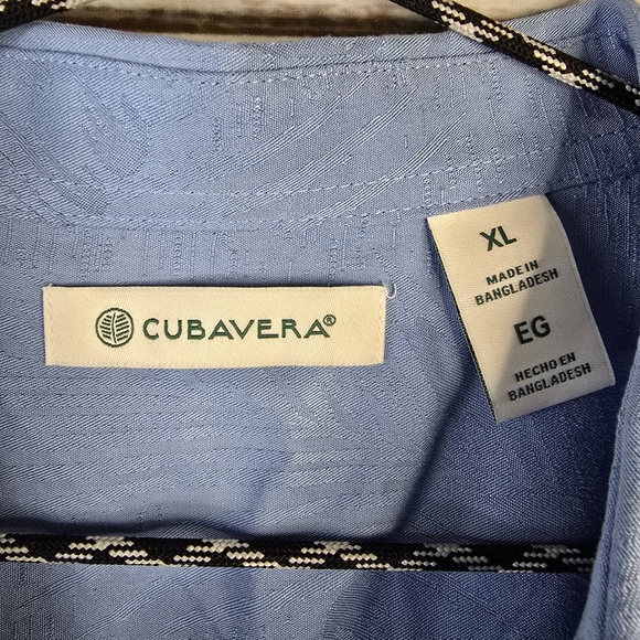 NWT Cubavera Blue Floral Mens Size XL Shortsleeve Button-down Shirt - Picture 3 of 7